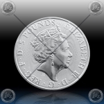 2oz V. BRITANIJA 5 Pounds 2020 "White Lion" UNC